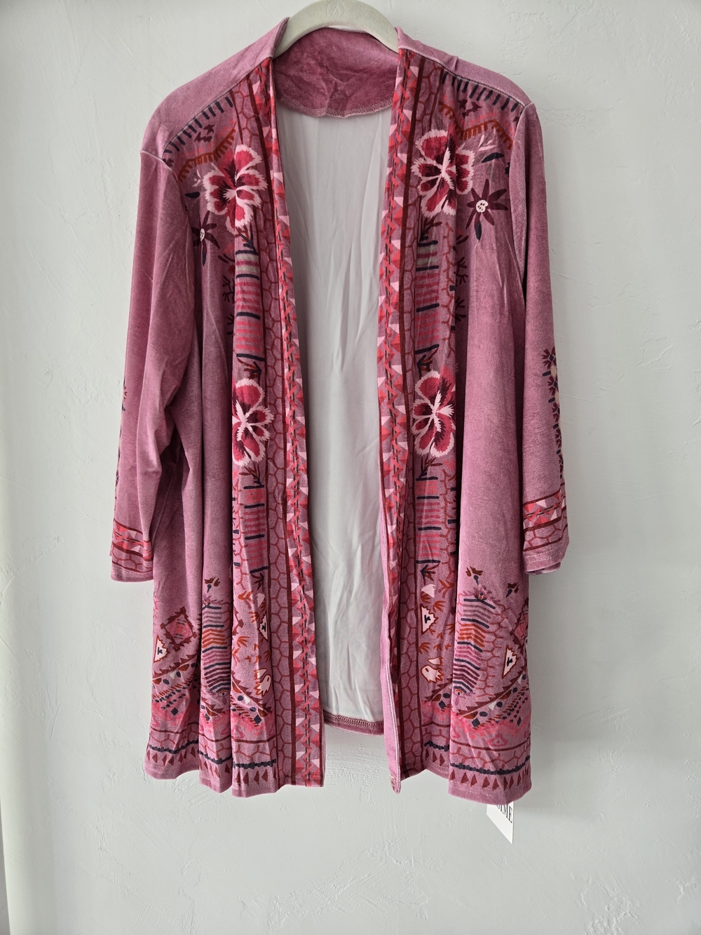 Open-Front Pink Women's Cardigan
